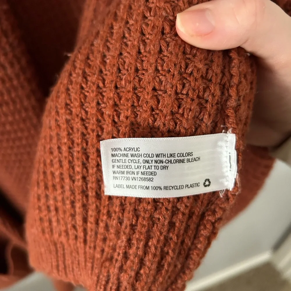 Merona Rust Open-Front Cardigan‎
